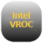 Logo Intel VROC (Virtual RAID on CPU) – ikona technologii wirtualnej macierzy RAID na procesorze